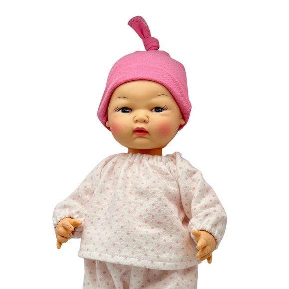 Horsman Dolls Other - Horsman 13” BYE LO Baby Doll Drinks & Wets Molded Hair 1970’s w/ OUTFITS